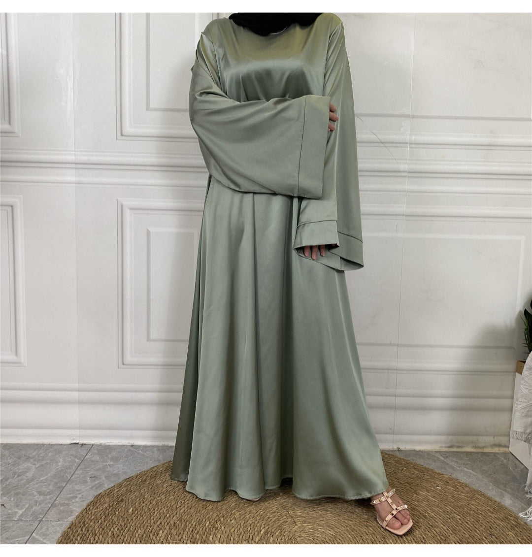 PRE-ORDER Wide Sleeve Satin Abaya