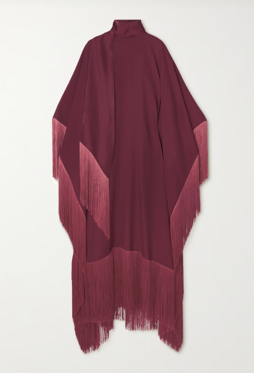 Audrey Wine Fringe Kaftan